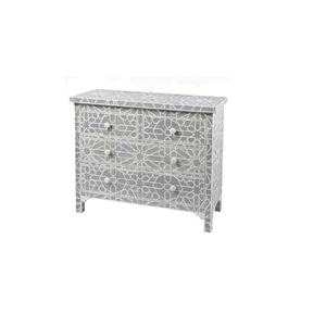 Muebles de mesa de centro hechos a mano con incrustaciones de hueso de alta calidad otomana de madera pulida moderna de lujo antiguo para dormitorio y sala de estar - Product Image 1