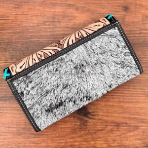Hermoso diseñador, embrague tallado a mano, billetera de piel de vaca de Color turquesa, multiusos, diseño único, gran oferta, embrague - Product Image 4
