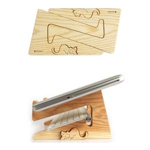 Support pour ordinateur portable en bois BLUE LOTUS FARM Aaron Le avec trépied réglable, design écologique pour ordinateurs portables et tablettes - Product Image 1