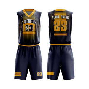 Conjunto de Uniforme de Baloncesto Personalizado, Unisex, para Equipos, Tallas Grandes, Transpirable, de Secado Rápido, Antibacterial, para Entrenamiento y Partidos - Product Image 1
