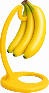 Wooden Banana <b>Hanger</b> <b>Stand</b> Countertop Fruit Holder Kitchen Storage Organizer Heavy Duty Banana Rack Modern Produce Holder - Product Image 2
