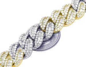 Luxury 18K Gold Filled Diamond <b>Bracelet</b> Baguette Cut Channel Setting Geometric Link Unisex Chain <b>Bracelet</b> - Product Image 2