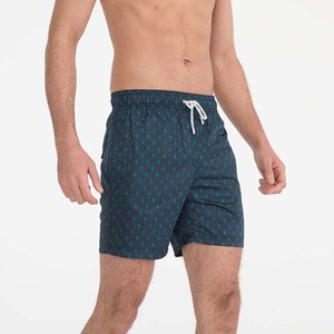 Navy Blue Printed Board Shorts With Drawstring Waist And Pockets Quick Dry Casual <b>Swimwear</b> Short Length 2026 - Product Image 2