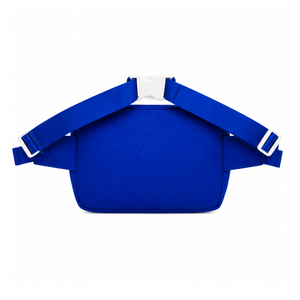 Bolso de cintura personalizado de la hermandad Zeta Phi Beta, azul y blanco, estilo casual, con logo bordado y bolsillo con cremallera para ropa griega femenina. - Product Image 3