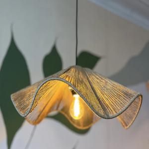 Natural Hemp <b>Rope</b> Woven Pendant <b>Light</b> - Product Image 4