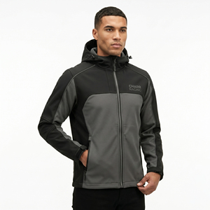 Veste à capuche softshell de course moto OEM respirante % polyester, sublimation personnalisée, imperméable, coupe-vent, vêtements de sport - Product Image 3