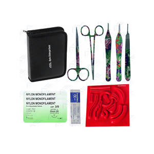Kit complet de pratique de suture Kit de sutures tout-en-un Instruments chirurgicaux pour étudiants en médecine, formation en soins infirmiers et clinique - Product Image 1