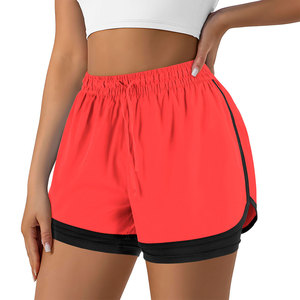 Elegant Design 2 in 1 <b>Shorts</b> For <b>Women</b> Lightweight Smooth Texture Blended Polyester Spandex Material <b>Long</b> Lasting Wear <b>Shorts</b> - Product Image 4