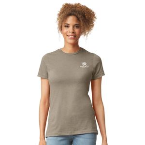 Camiseta Básica de Mujer de Manga Corta con Cuello Redondo de Algodón, Informal, con Logotipo Personalizado, Ropa al por Mayor, OEM, ODM - Product Image 1