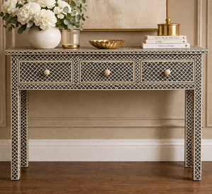 Bone Inlay <b>Console</b> <b>Table</b> Antique Wood Entryway Sofa <b>Table</b> with Drawers Modern Living Room Hall Furniture - Product Image 3