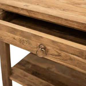 โต๊ะคอนโซลไม้สักแท้สไตล์เรียบง่าย สีธรรมชาติ สำหรับใช้ในห้องนั่งเล่นหรือห้องนอน - Product Image 2