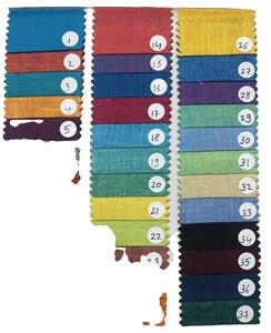 Tissu 100% lin de haute qualité, tissu à rayures teintées pour chemise et robe, rouleau 100 lin - Product Image 2