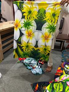 Robe longue personnalisée à imprimé floral style ethnique des îles d'Asie-Pacifique, sans manches, épaules dénudées, pour adulte, collection Lockdown - Product Image 2