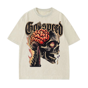 T-shirts amples à manches courtes pour homme, 100% coton, col rond, décontractés, à imprimer, vente en gros, best-seller, pour l'été - Product Image 1