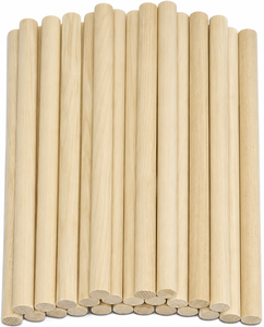 Solid Wood Dowel Strong Hardwood Rods Available in Multiple Sizes for Furniture Assembly Handicrafts Interior Decoration - Product Image 1