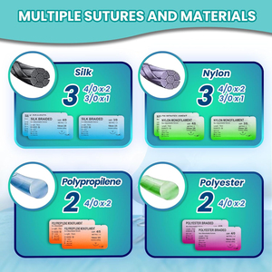 ชุดเครื่องมือผ่าตัดสแตนเลสคุณภาพพรีเมียม 5 ชิ้น ประกอบด้วย มีดผ่าตัด กรรไกร แหนบ เข็มคีบ และชุดเย็บแผล สำหรับใช้ในโรงพยาบาล - Product Image 4