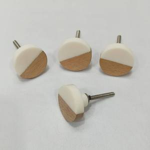 Perillas de resina y madera de alta calidad al por mayor, tiradores redondos para puertas de muebles de cocina y cajones - Product Image 3