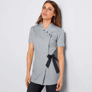 Nouvelle Tunique de Salon de Beauté Personnalisée, Uniforme Élastique pour Manucure et Spa, Blouse de Travail avec Dentelle Ajustable Tricotée pour Femmes Grandes Tailles - Product Image 4