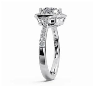 แหวนเพชรรูปหัวใจจาก Heart Lab Grown Diamond  ทอง 9kt 14kt หรือ 18kt สีเหลือง โรสโกลด์ และสีขาว น้ำหนัก 1.37 กะรัต 33 เม็ด  งานจิวเวลรี่คุณภาพสูงที่ยั่งยืน - Product Image 5