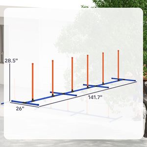 Postes de Agilidad Ajustables con Bolsa de Transporte, Equipo de Entrenamiento de Obstáculos para Perros, para Circuitos de Agilidad - Product Image 3