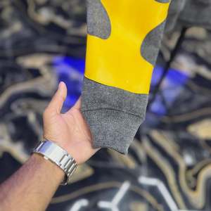 Streetwear 500gsm Men's French Terry Fleece Hoodies All Over Metal <b>Stones</b> Boxy Cropped Full Face Half Zip up Hoodie for Men - Product Image 4