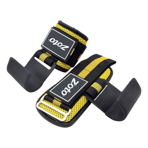 OEM Weightlifting Hooks Striped Gym Pull Ups Barbell Rows Wrist Support Straps Private Label Factory - Product Image 2