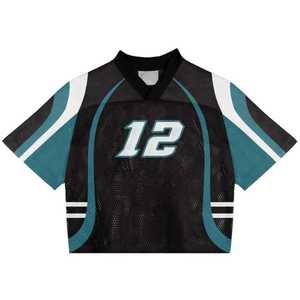 Maillots de lacrosse personnalisés réversibles imprimés unisexe, logo d'équipe par sublimation, écologiques, séchage rapide, respirants, coupe courte - Product Image 6