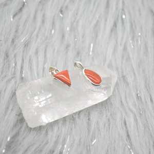 Colgante de plata con coral rojo, delicado colgante de piedras preciosas, joyería hecha a mano, colgante de plata de ley para mujer - Product Image 6