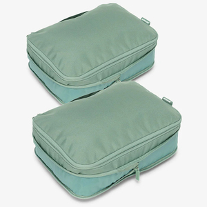 Waterproof Sage Green Compression Packing Cubes Set Travel Organizer <b>Bags</b> With Expandable Zipper Design - Product Image 6