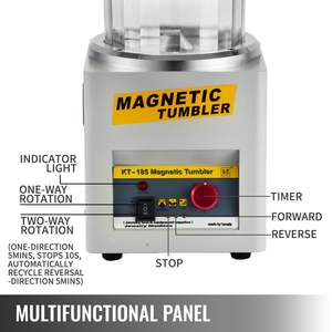 Magnetic Tumbler Jewelry <b>Polisher</b> 180mm KT-185 2000 RPM Adjustable Direction Cleaner For Ring Making Plastic White - Product Image 4