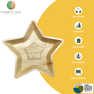 Vassoio a Forma di Stella in Foglia di Palma Naturale da 14 Pollici, Elegante Stoviglie e Decorazione per Tavola - Product Image 5