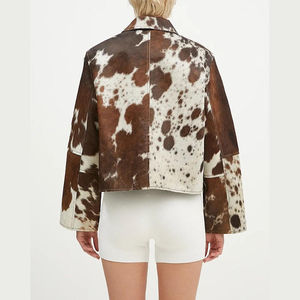 Chaqueta de Invierno para Mujer de Alta Calidad, de Cuero Genuino con Pelo, Cortavientos, con Cremallera, Forro de Viscosa, Colores Personalizados, Logotipo - Venta al por Mayor - Product Image 6