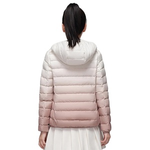 Nueva chaqueta degradada de moda para mujer invierno con capucha 90% abrigo relleno de pato ultraligero otoño cálido Parkas cortavientos transpirable - Product Image 5