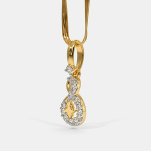 Collier pendentif étoile infinie en or jaune avec diamant de laboratoire - Product Image 5