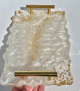 Epoxy Resin Waterproof <b>Hand</b>-painted Rectangular Tray for Wedding & Holiday Decor - Product Image 6