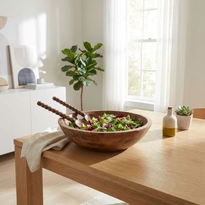 Ensemble de serveurs à salade de qualité supérieure, écologiques, durables, anti-rayures, compatibles micro-ondes, ustensile de cuisine pour la préparation et le service à domicile - Product Image 3