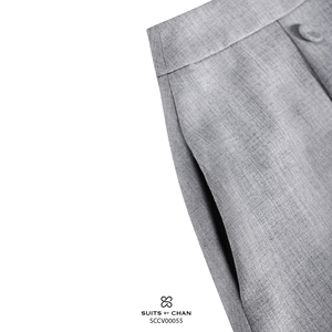 Falda Midi de Cintura Alta para Mujer, Corte en A, Color Gris Sólido, Botones al Frente, Estilo Elegante para Oficina, Tejido de Poliéster, MELA - Product Image 6