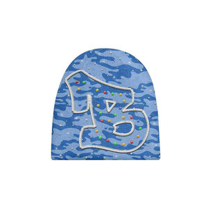 Unisex <b>Wool</b> Blend Camouflage <b>Beanie</b> <b>Hat</b> with Rhinestone Number 13 Embroidery Street Style Winter Warm Knit Cap Adult Size >62CM - Product Image 6