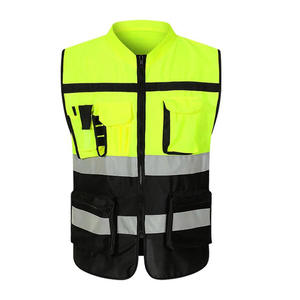 Multi Pockets Industrial Wholesale <b>Work</b> Wear High Vis <b>Construction</b> Reflective Safety Clothing Vest Customized Logo - Product Image 6