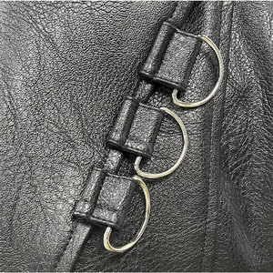 Manteau long noir en similicuir pour homme, style motard gothique punk, collection 2026 - Product Image 6