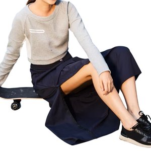 Chemisier décontracté à manches longues pour femme, en maille douce, col rond, style minimaliste, chemise d'été respirante, anti-plis, échantillon gratuit, faible MOQ - Product Image 5