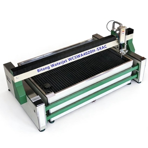เครื่องตัดวอเตอร์เจ็ทแบบใช้สารขัดถู BTECH CNC พร้อมปั๊มเพิ่มแรงดันสูงสุด 4200 บาร์ พร้อมถังใส่สารขัดถูอัตโนมัติ 37 กิโลวัตต์ 220-480 โวลต์ - Product Image 1