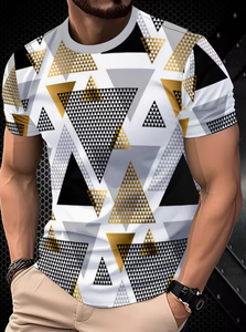 T-shirt à imprimé ange pour hommes, col rond, décontracté, été, design graphique numérique, doux, confortable, respirant, à porter au quotidien - Product Image 4