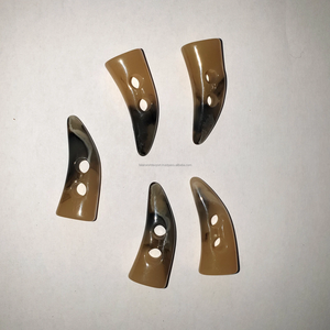 High Quality Polished Luxury Buffalo Horn Toggle Buttons 2 Holes Eco-Friendly Coat Garment <b>Clothing</b> Craft Sewing <b>Accessory</b> FWE - Product Image 2