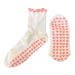 Manufacturer Design High Quality Crew Gym Custom Logo Non-Slip Cute Customised Ruffle With Bow <b>Grip</b> Yoga Pilates Ruffle <b>Socks</b> - Product Image 4