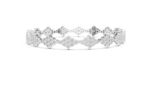 Pulsera de Eslabones con Racimo de Diamantes Chapada en Oro de 14K Estilo Art Deco de Choksi Gems and Jewellers - Regalo - Product Image 3