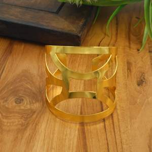 Stainless Steel Wide Cuff <b>Bangle</b> <b>Bracelet</b> for Women | Gold Silver Geometric Open Cuff | Fashion Jewelry OEM ODM Manufacturer - Product Image 5