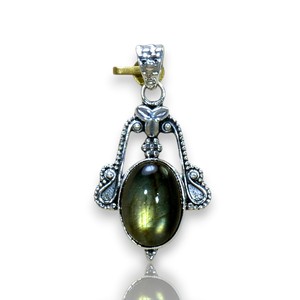 Colgante de Plata de Ley 925 con Piedra Preciosa de Labradorita de la Mejor Calidad, Piedra Natural, Venta al por Mayor, Colgantes Finos de Plata, Dijes, Joyería - Product Image 1