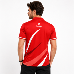 Hot Selling New Design Custom Logo Solid Color Breathable <b>Polo</b> Shirts for Men Ronal Men's Red Sporty <b>Polo</b> Shirt Short Sleeve - Product Image 4