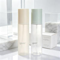 Flacon pulvérisateur cylindrique en PET dépoli de 100 ml avec pompe à brume fine pour parfum, tonique, hydratant, démaquillant, cosmétique personnalisé